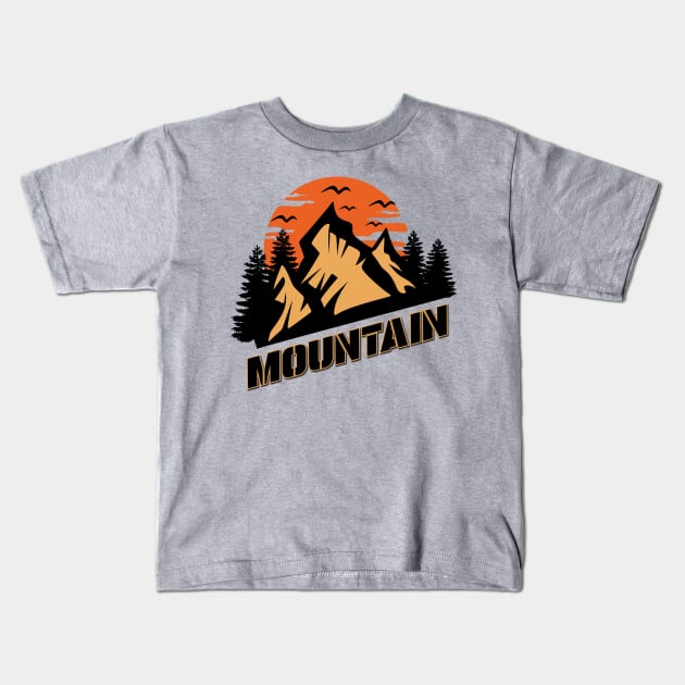 Mountain-Hiking Kids T-Shirt by CreatenewARTees